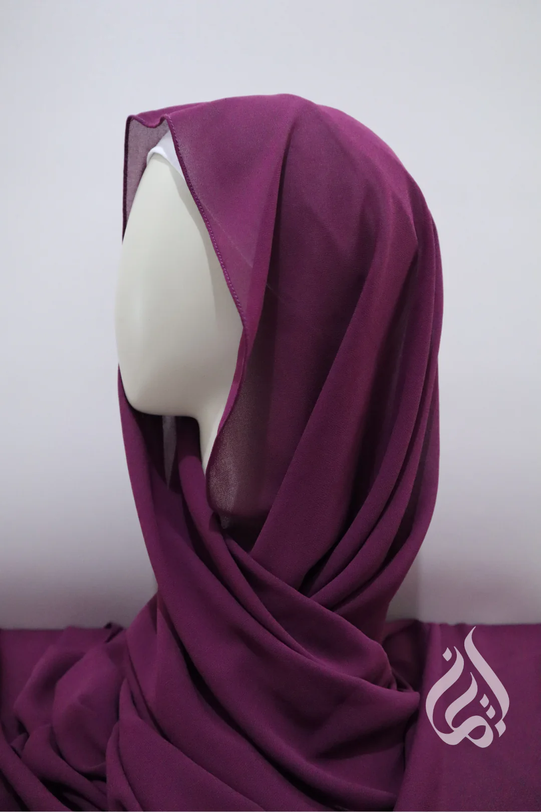 Chiffon Crepe Scarf - Rectangle (Purples) - Image 9