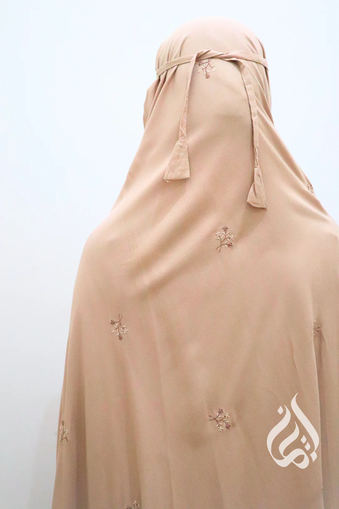 Cotton Prayer Outfit - Floral Embroidery (Multicolour) - Image 13