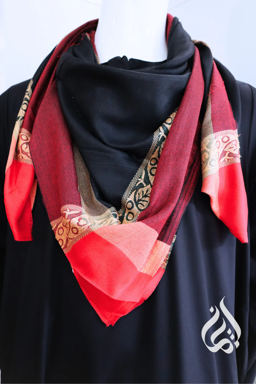 Kufiye Scarf (No Tassle) - Black Base - Image 5