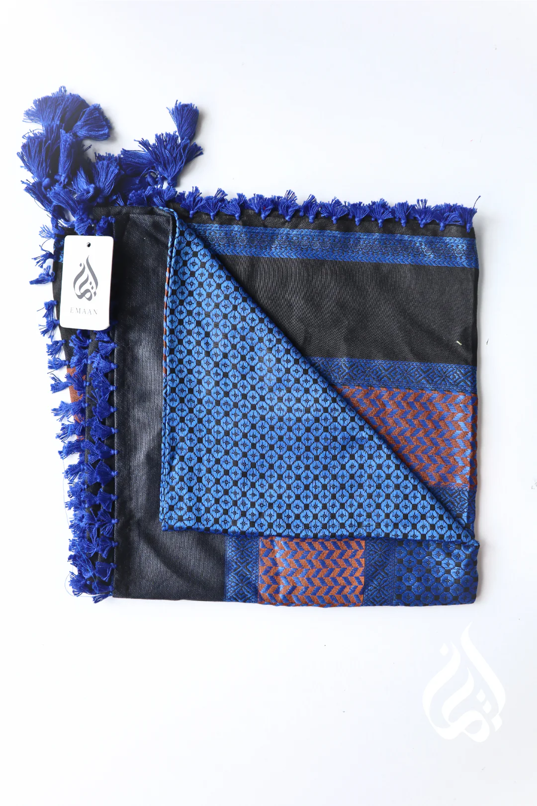 Kufiyeh Scarf (Multicoloured) - Black Base - Image 2