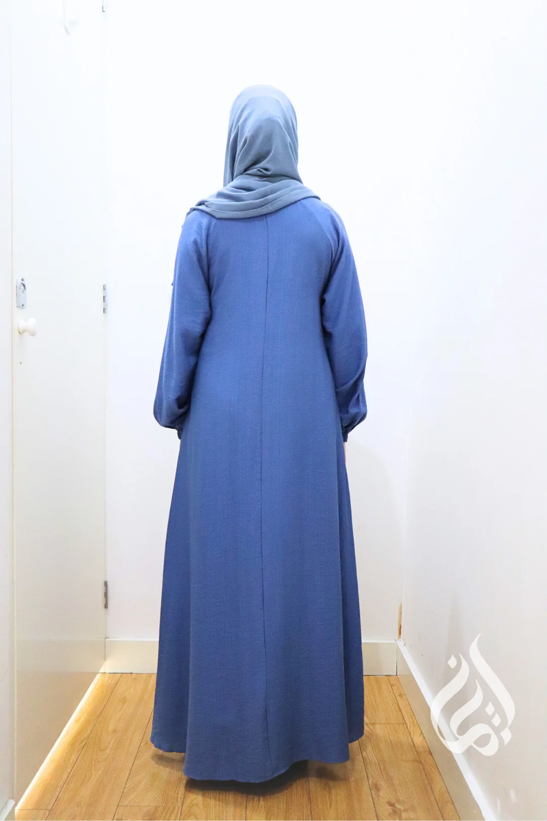 Plain Classic Dress - Blue - Image 5