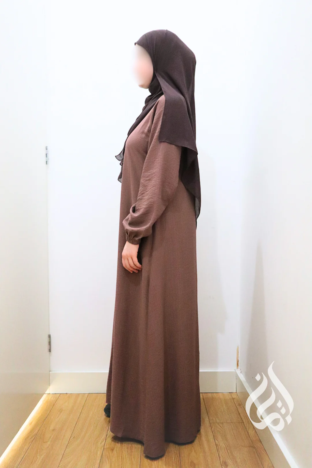 Plain Classic Dress - Chestnut - Image 3