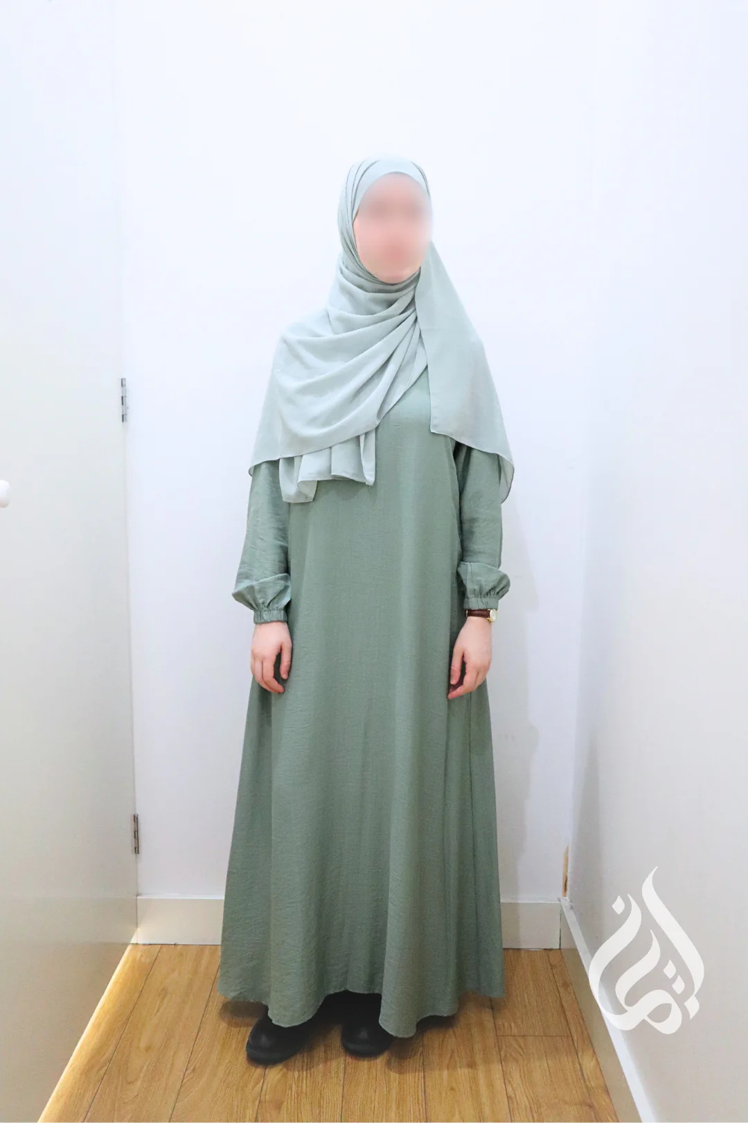 Plain Classic Dress - Sage - Image 2
